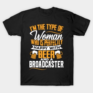 Funny Broadcaster's Wife Girlfriend Gift T-Shirt